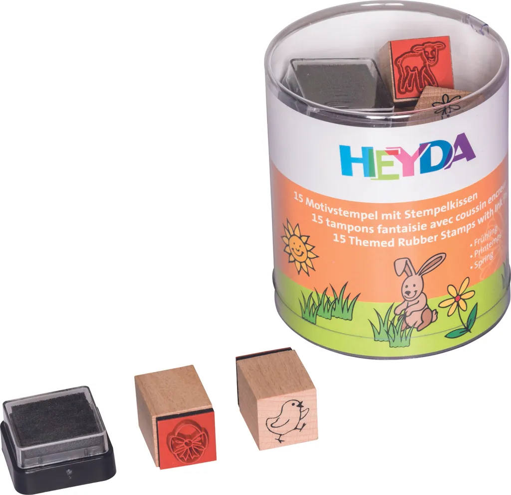 Tampons en bois printemps Heyda 204888484 : kit créatif pour décoration