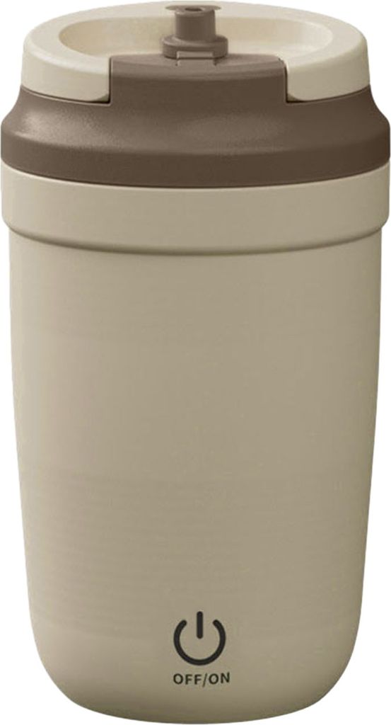 Elektrischer Rührbecher, wiederaufladbar, tragbar, Edelstahl, für Zuhause und das Büro, für Kaffee, Tee, heiße Schokolade