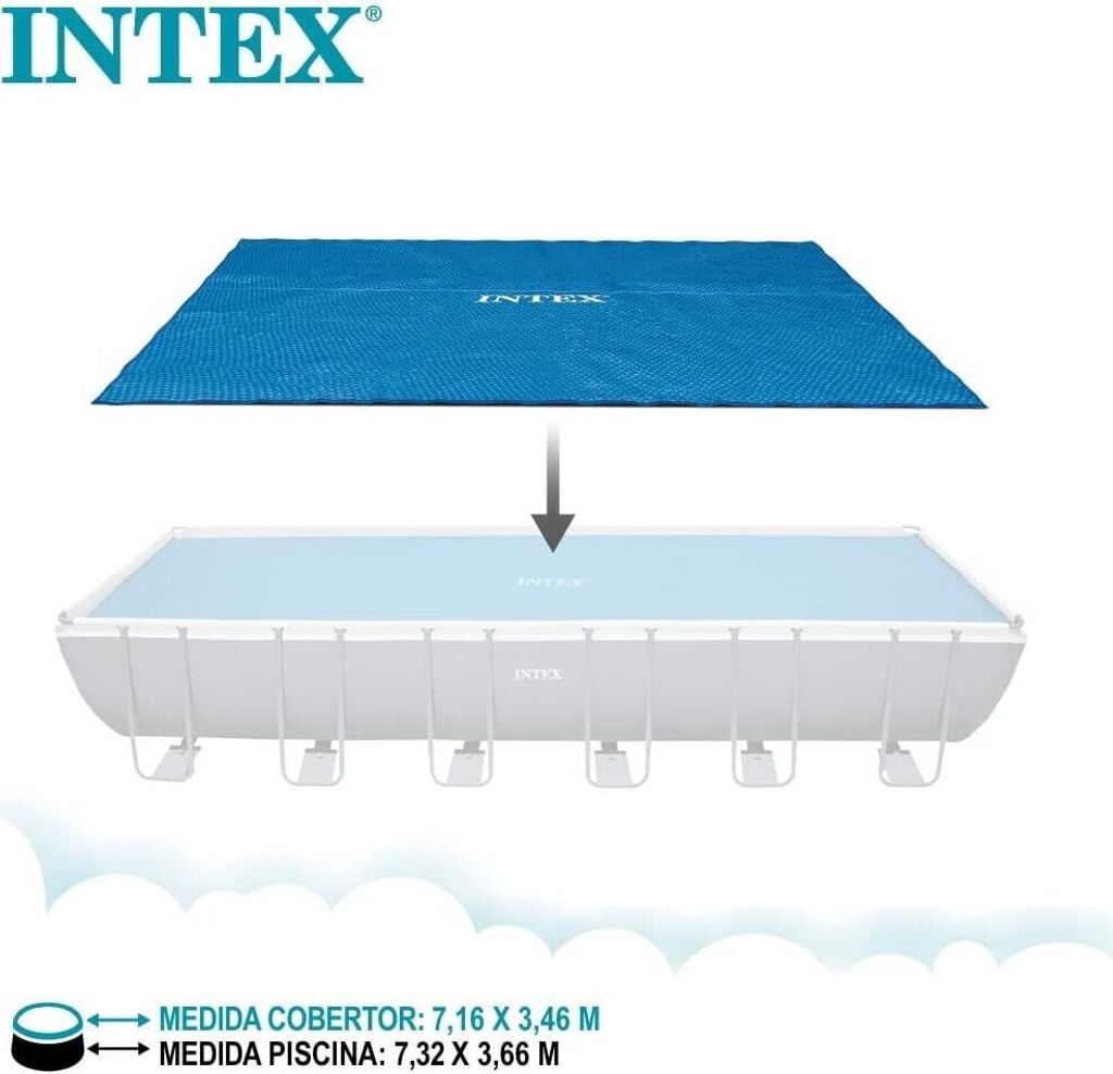 Intex Solarabdeckplane für Ultra Frame rechteckig 732 x 366 Produktbild 18