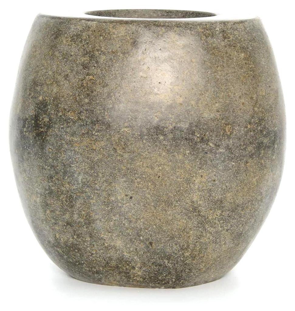 Naturstein WC-Toiletten-Bürstenhalter 15x20cm poliert Flussstein Toilettenbürste WC-Garnitur Bad Zubehör