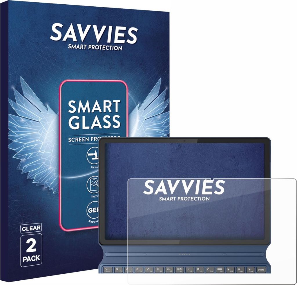 2x Savvies Schutzglas Folie für Lenovo IdeaPad Duet 3i Gen 8 11" 9H Panzer Schutzfolie Glas Displayschutz klar transparent