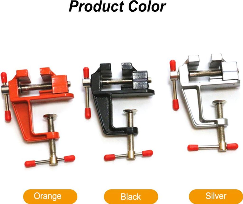 Kleine Aluminium-Miniatur-Hobbyklemme auf dem Tisch, multifunktionales Mini-Werkzeug