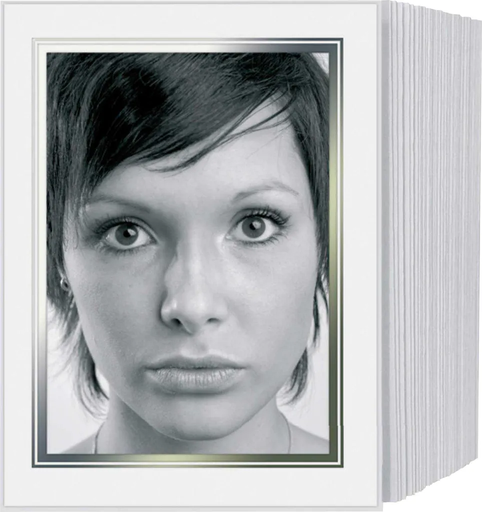 Passe-partout blanc 13x18 pour encadrement photo mariage et portrait
