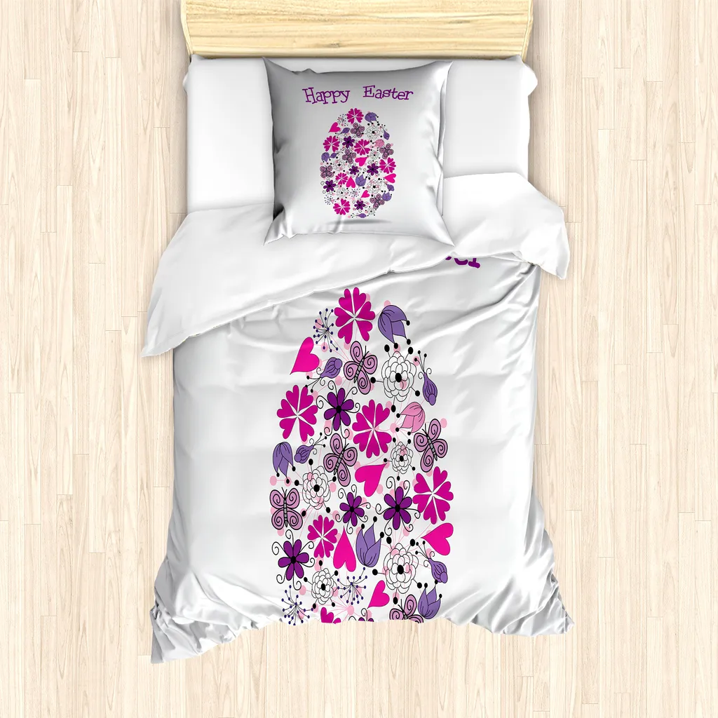 Offerta Set Copripiumino ABAKUHAUS 135x200 Viola Rosa - Qualità Top