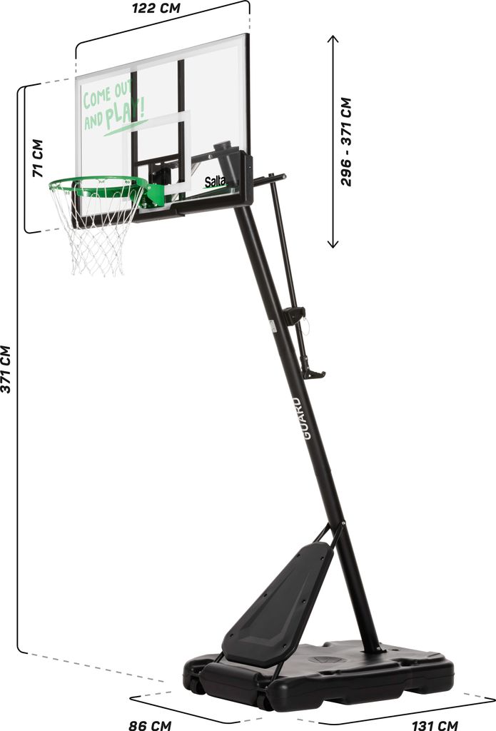 Salta Guard Basketballständer 138 x (296-371) x 240 cm Produktbild 3