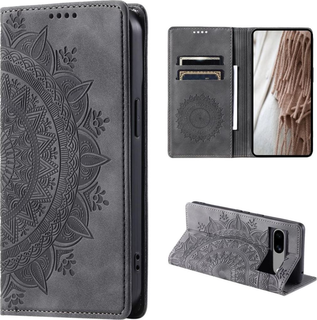 Hülle für Google Pixel 8a Handyhülle Flip Case Cover Tasche Etui Mandala