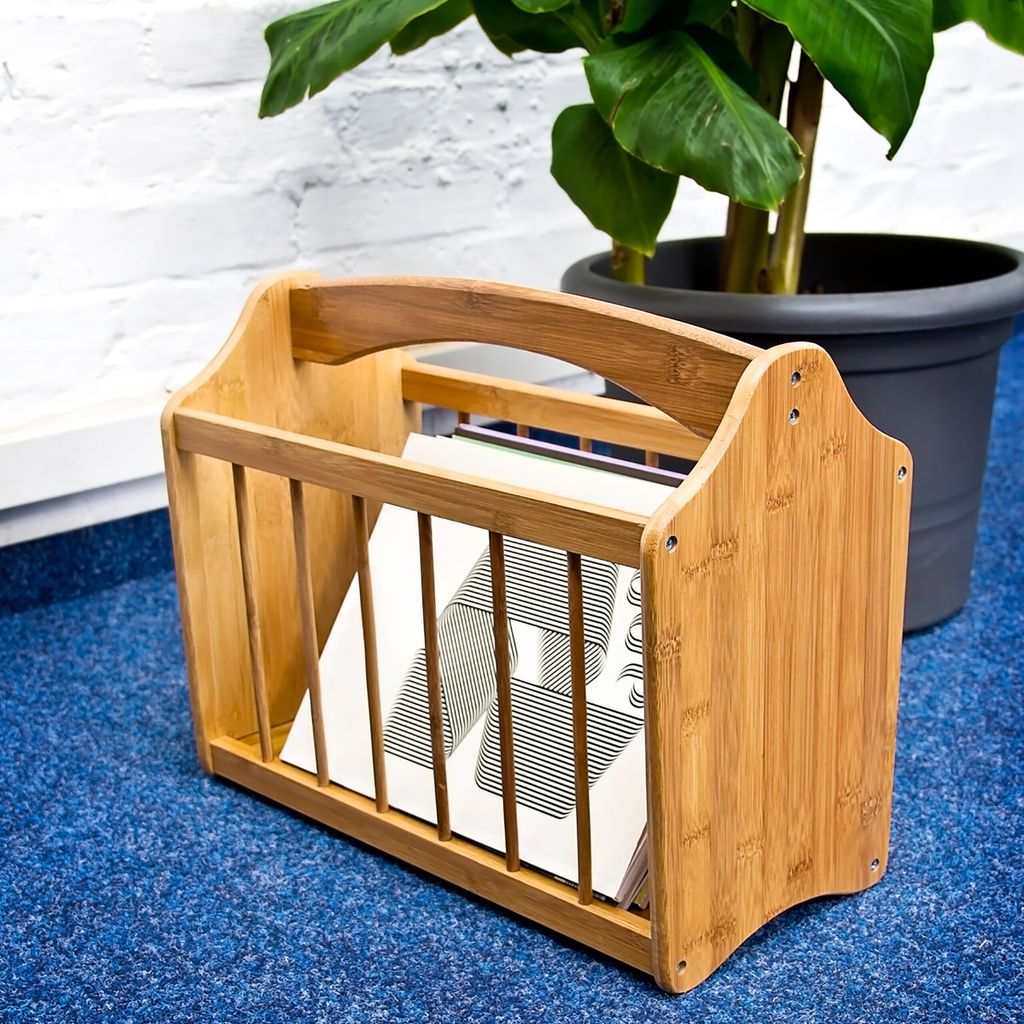 Zeitungsstnder Bambus Natur 42 x 35 x 21 cm