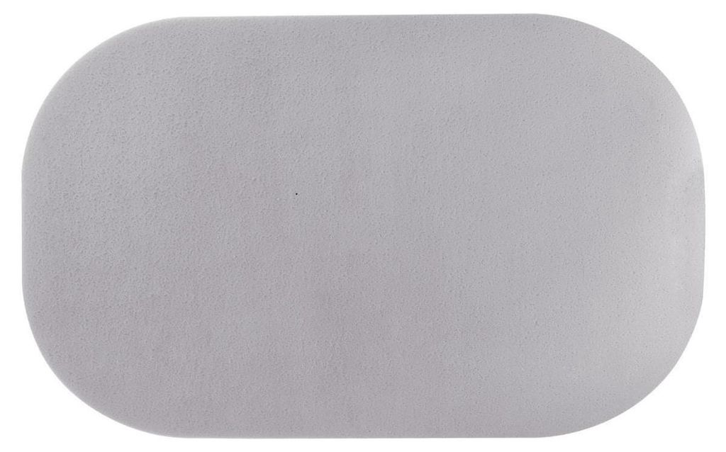 Rechteckiges Tischset - PVC - grau - 44 x 28 cm - mit runden Ecken - Tischdekoration