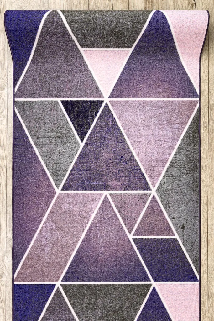 Bande de roulement caoutchoutée Triangles violet 57x240 cm durable - 4