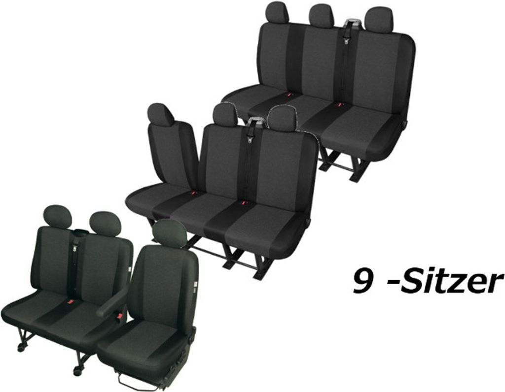 Mercedes Vito - 9-Sitzer Sitzbezüge Sitzschoner Sitzüberzüge Set robuste Stoff