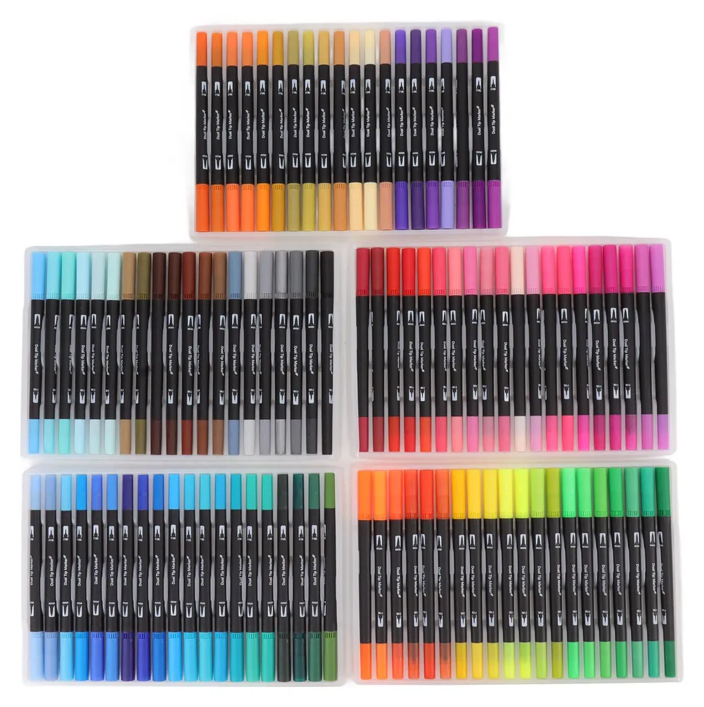 Feutres lavables double pointe 100 couleurs : fini les taches de dessin