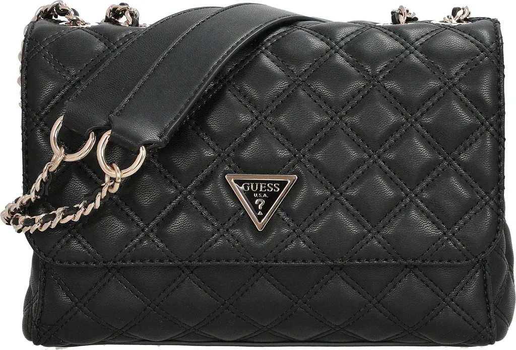 Guess Giully II Sac à bandoulière 23 cm en matelassé noir élégant