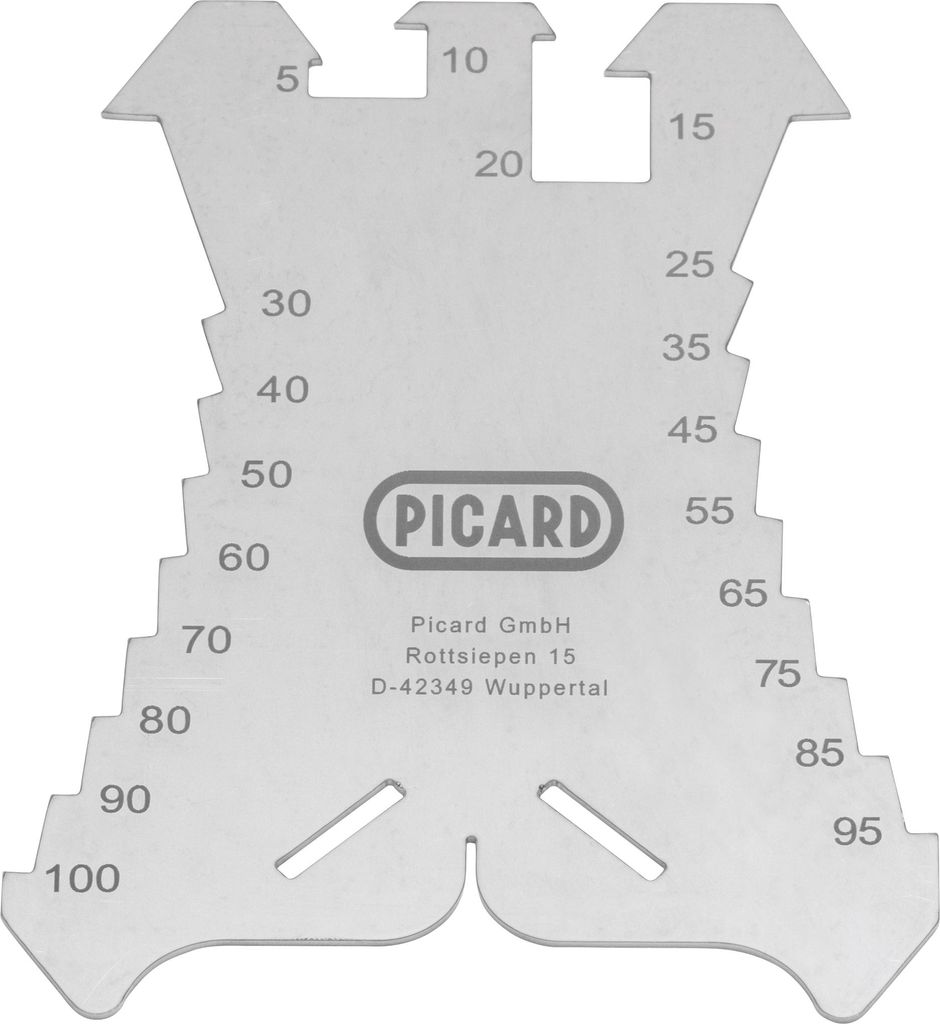 PICARD Anreißschablone von 5 - 100 mm aus Stahl Produktbild 