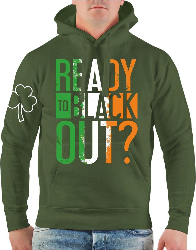 Herren Kapuzenpullover Pub Motiv Ready to Blackout