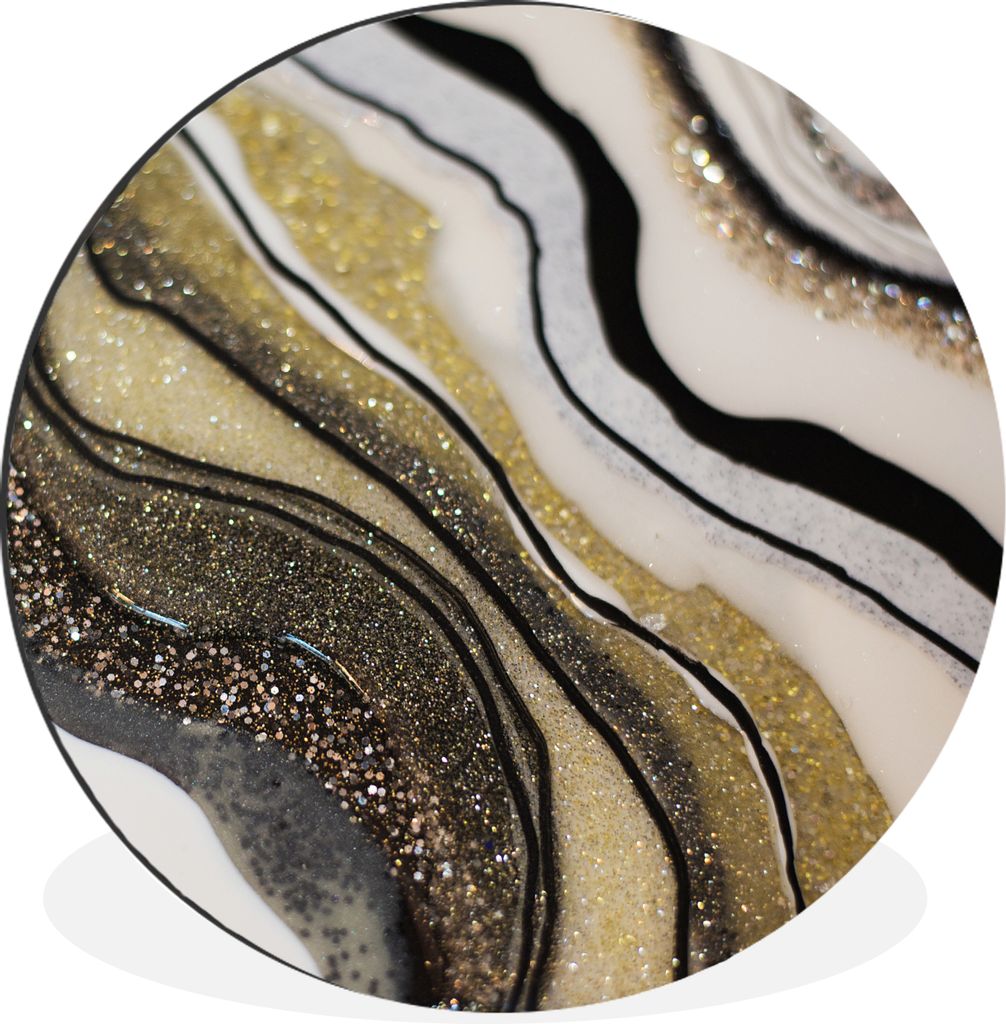 MuchoWow - Wand Bild - Wohnzimmer - Runde Bilder - Alubilder - Kunst für zu Hause - Aluminium - Wanddekoration