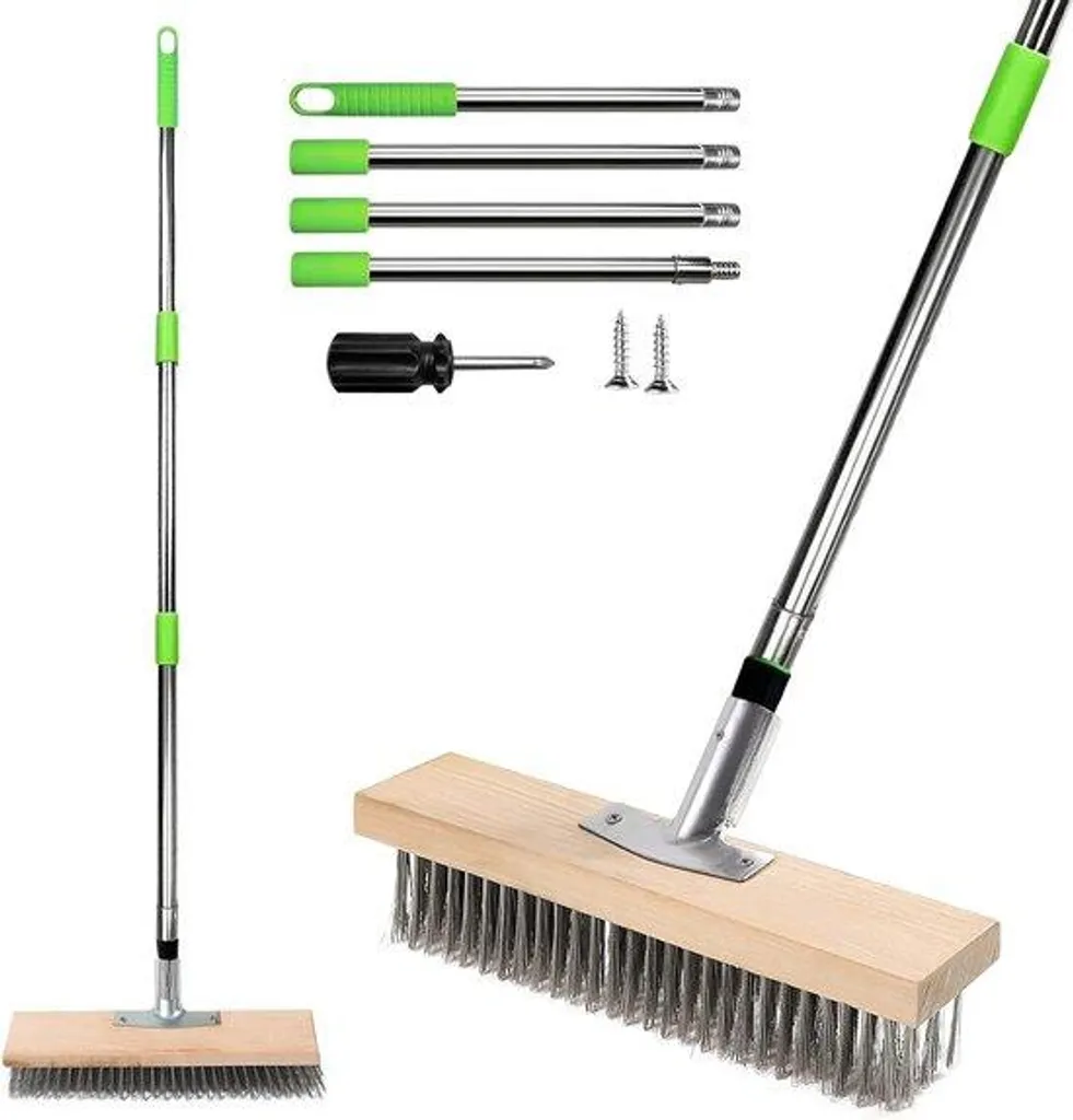 Balayette en acier robuste 25 cm pour éliminer la mousse de jardin