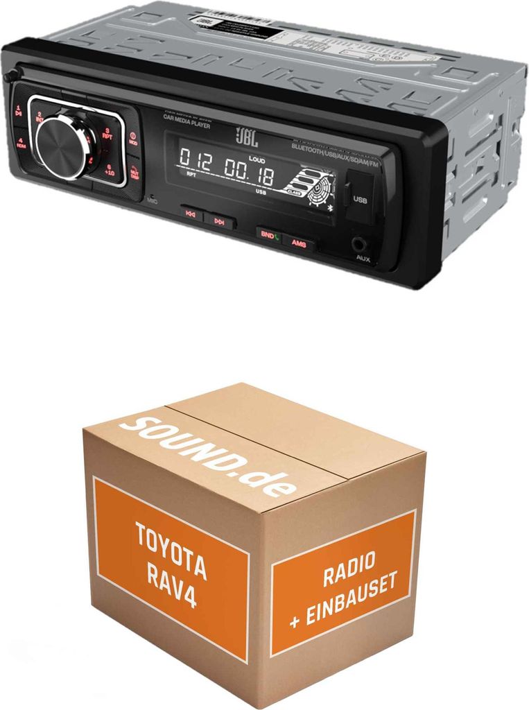 Autoradio Einbaupaket JBL Celebrity 150 passend für Toyota RAV4 1 | Bluetooth USB