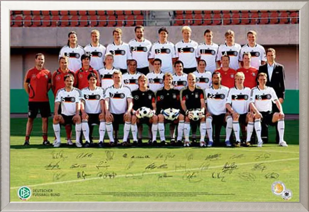 Poster Football Euro 2008 sous Cadre Argent en Aluminium et Acrylique