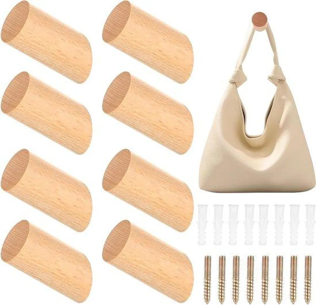 Patère Murale Gain de Place en Bois Vintage pour Organiser votre Maison