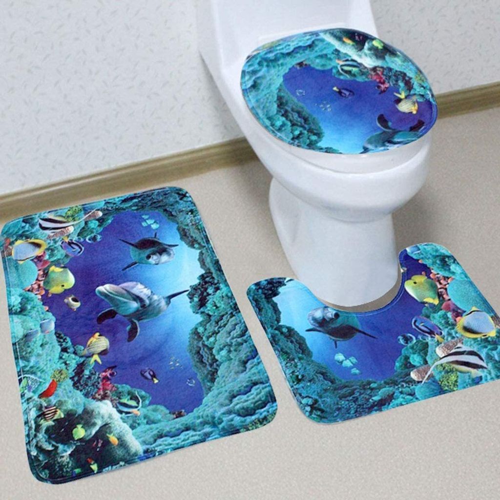 Badematten Set 3 Teilig Badvorleger WC Vorleger ohne Produktbild 
