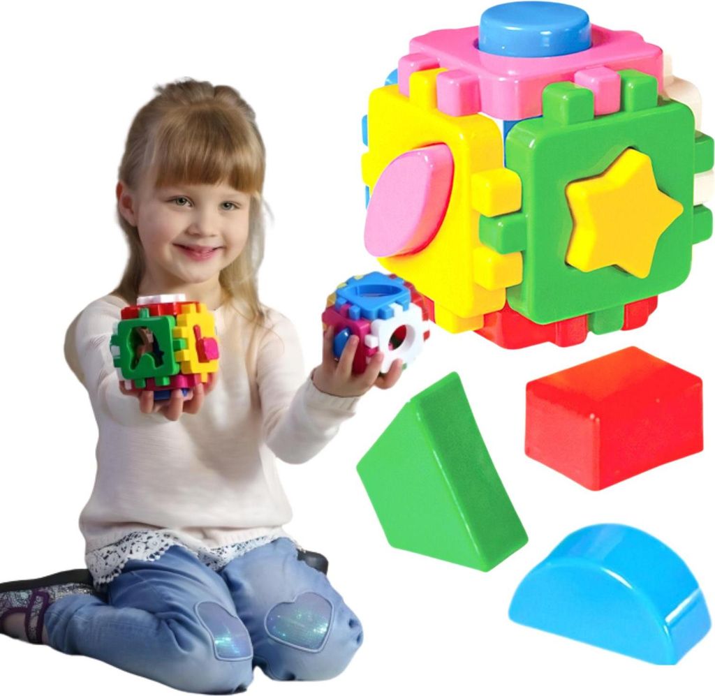 Logik-Sortierer, Pädagogisches Spielzeug, Würfel, Formen, Farben