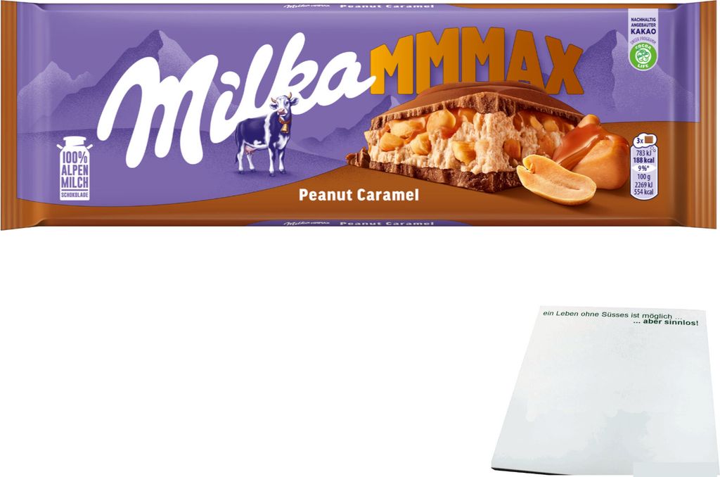 Milka Tafelschokolade Peanut-Caramel Großtafel (276g Tafel) Produktbild 