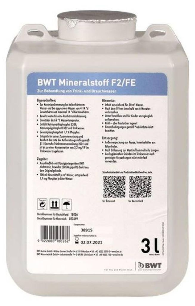BWT Mineralstoff-Quantophos für Bewados E3 F2/FE, 3 Liter, Produktbild 