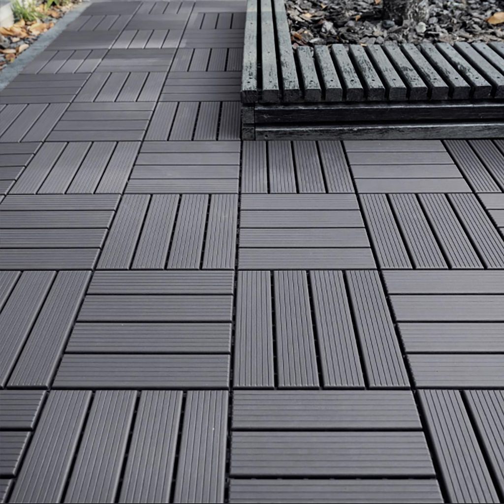 44 Stück Terrassenfliesen Stecksystem Klickfliesen Dielen Produktbild 