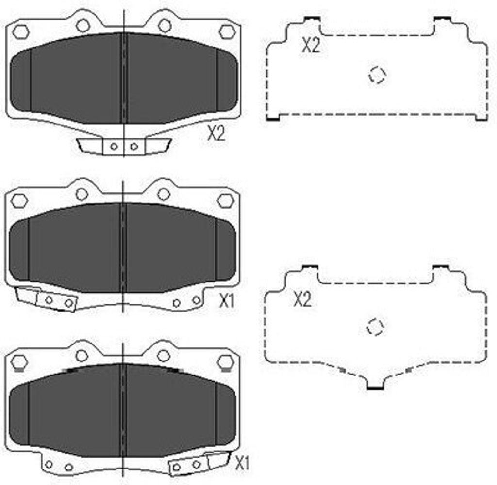 KAVO PARTS Bremsbeläge Satz Vorne Bremsklötze für TOYOTA LAND CRUISER 90 (J9) KBP-9054