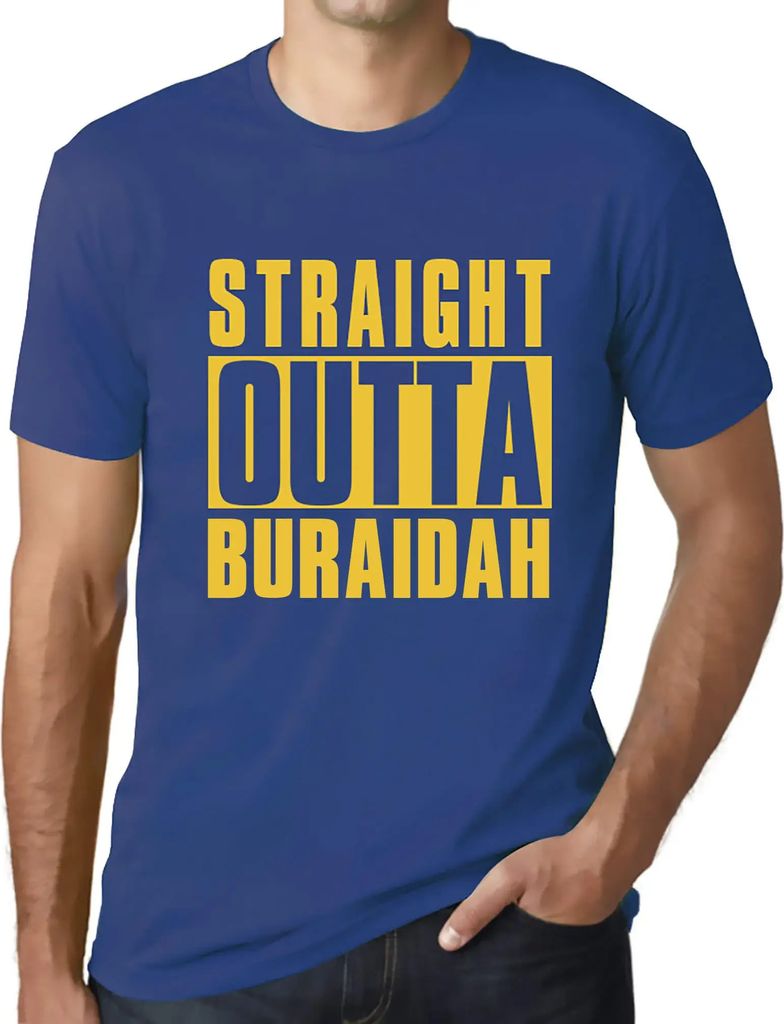 Herren Grafik T-Shirt Direkt aus Buraidah – Straight Outta Buraidah – Öko-Verantwortlich Vintage Jahrgang Kurzarm Lustige Druck Geburtstag Ges...