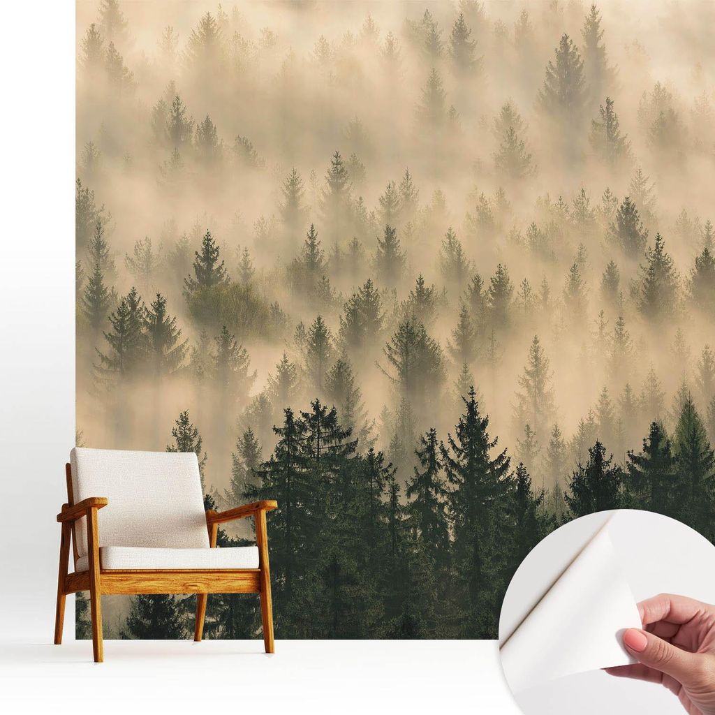 Fototapete selbstklebend - 250x250 cm - Tapete - Wandtapete - Wandbilder - Klebefolie - Dekofolie - Tapete Folie - Wand - Dekoration - Wohnzimmer -...