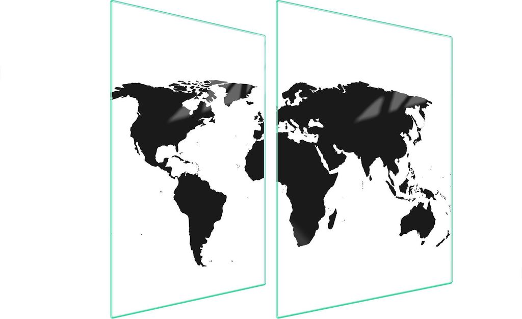Glasschutzplatte Für Herd 70X52 Map