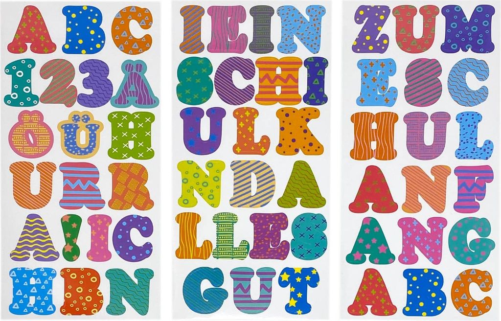 Oblique Unique ABC 123 Buchstaben Zahlen Sticker Set 59 Produktbild 