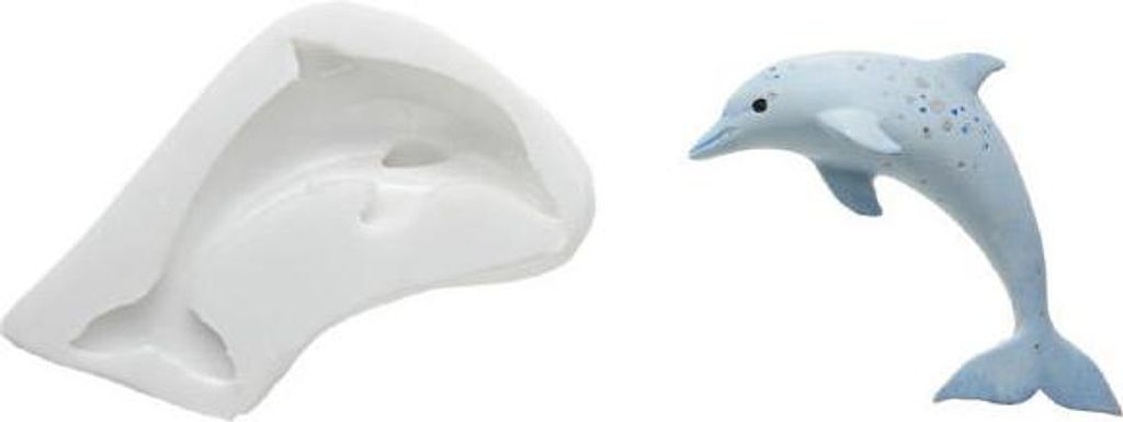 Silikomart Platinsilikon Backform Delfin 78x55mm für Gebäck & Dekorationen