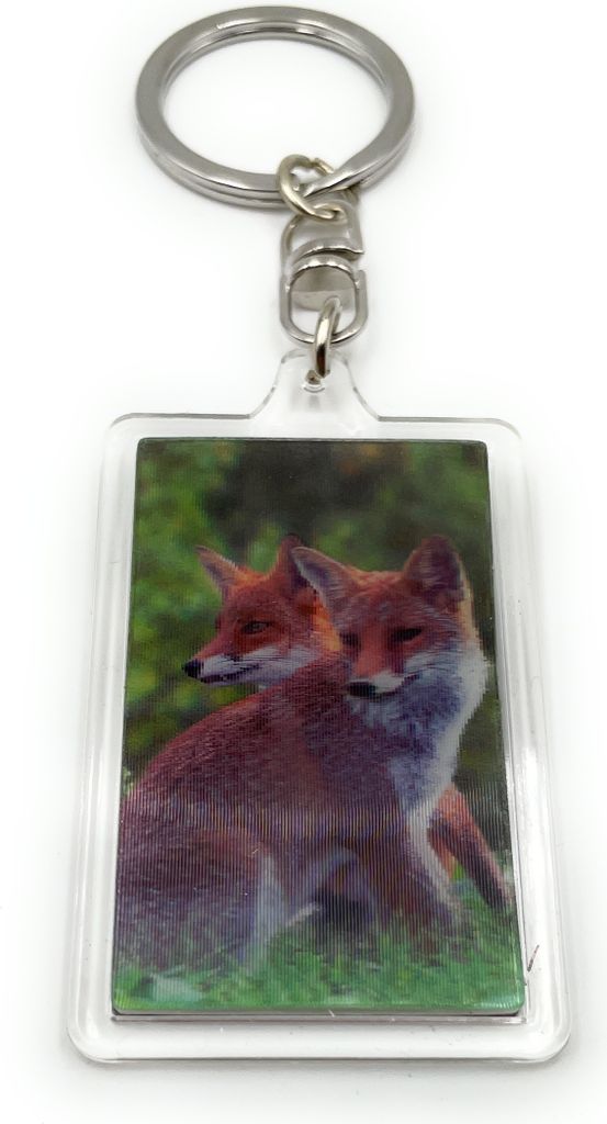 Onwomania - Fuchs Rotfuchs Wildhund - 3D Schlüsselanhänger aus Metall, ideal als Geschenk z.B. für den besten Freund, die beste Freundin, Mama -...