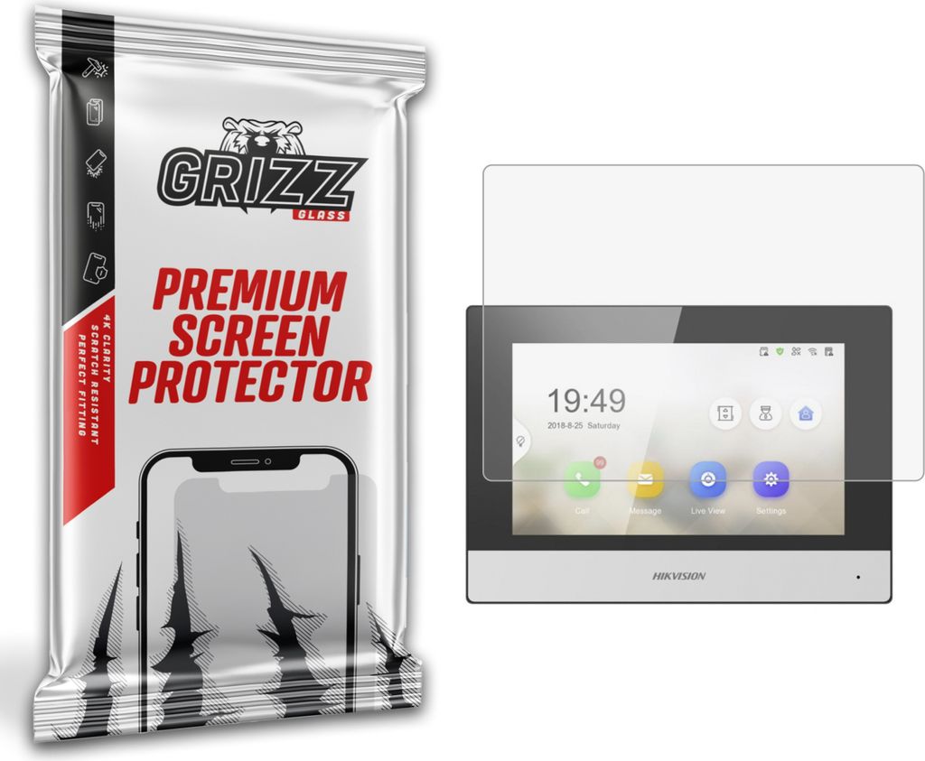 Matte Folie GrizzGlass PaperScreen für die Video-Türklingel HIKVISION DS-KH6320-WTE1-W 7"