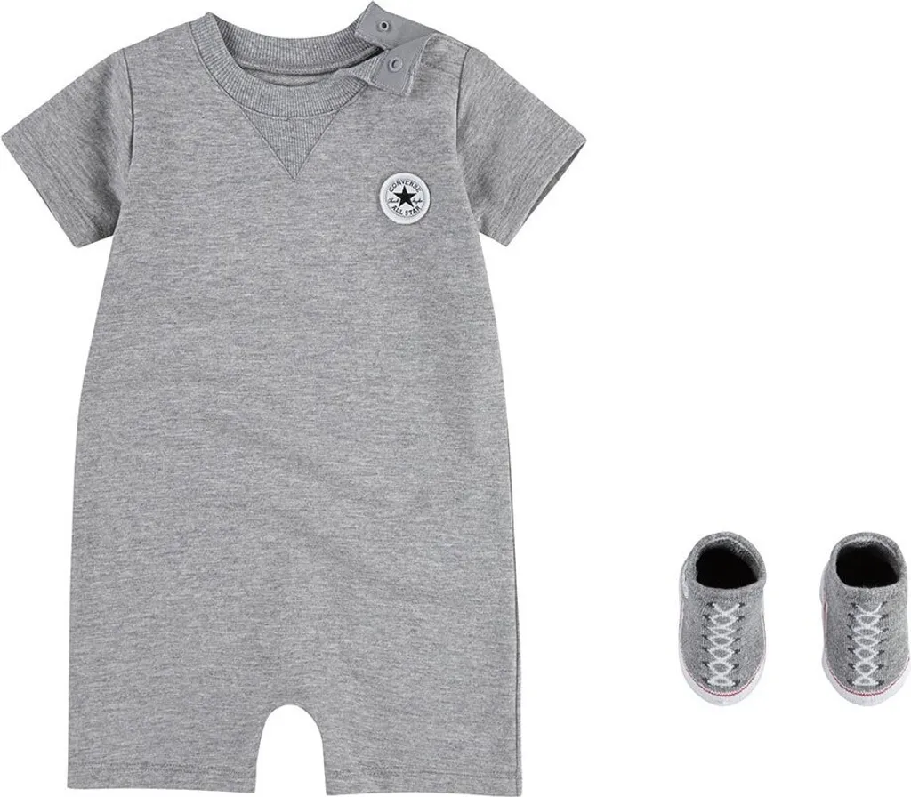 Tenue Bébé 9 Mois Converse Lil Chuck Gris - Idéal pour Sorties et Jeux