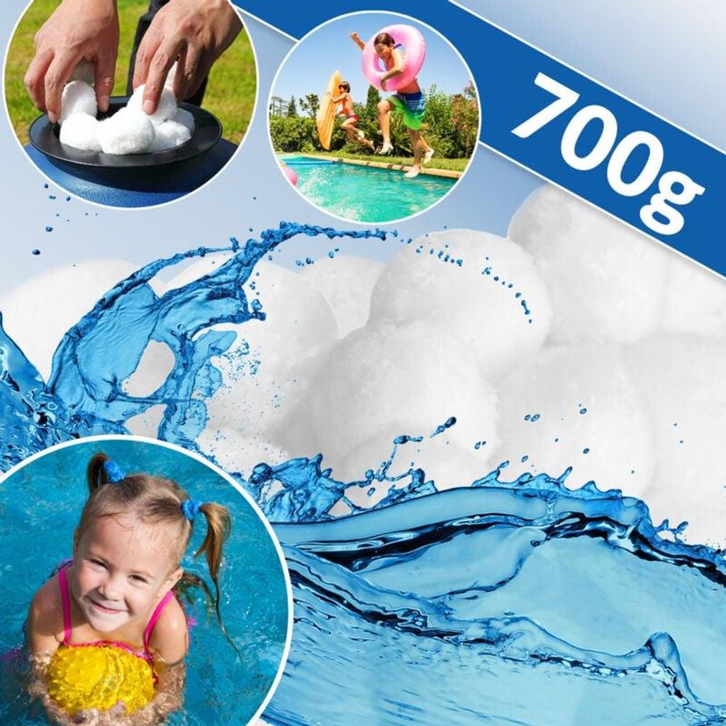 700 g Sandfilterbälle, waschbare Poolfiltration, recycelbare 5-cm-Filterbälle, Poolreinigung