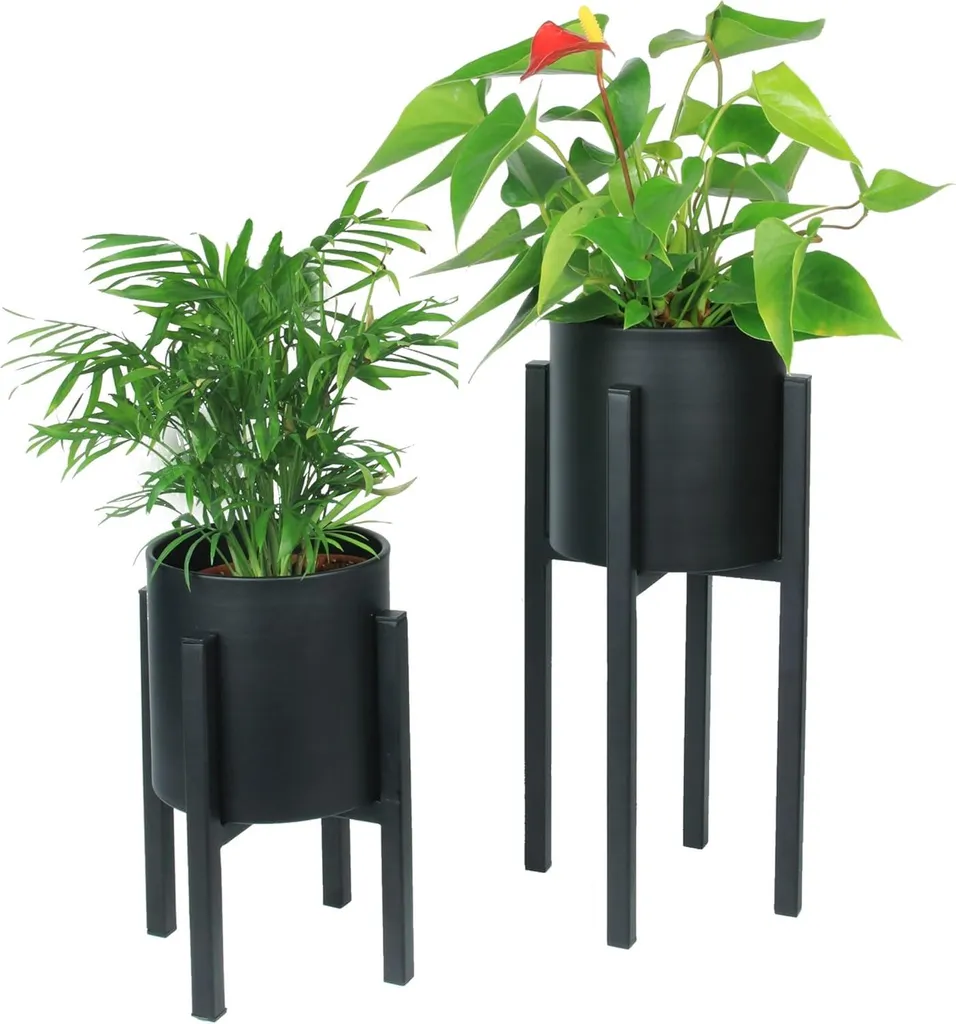 Évitez le désordre des pots au sol avec ce support fleurs double