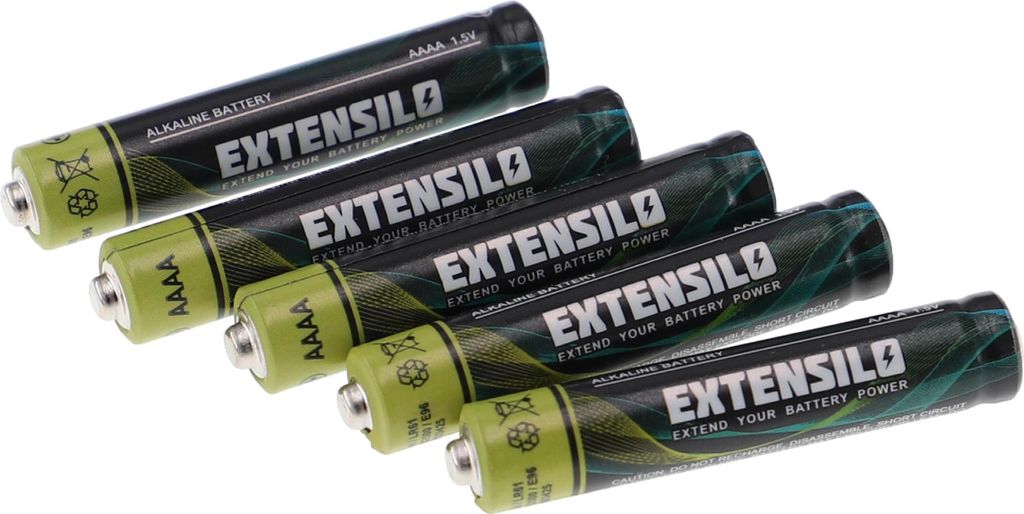 EXTENSILO 5x AAAA Rundzellenbatterien ###ERRORS###Invalid Produktbild 