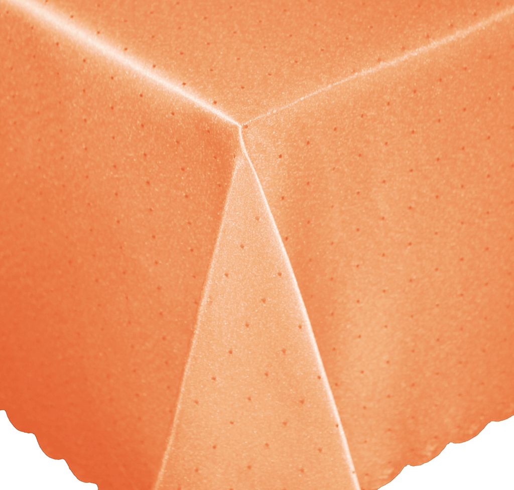 Tischdecke 110x110 cm orange eckig Mitteldecke Punkte bügelfrei fleckenabweisend