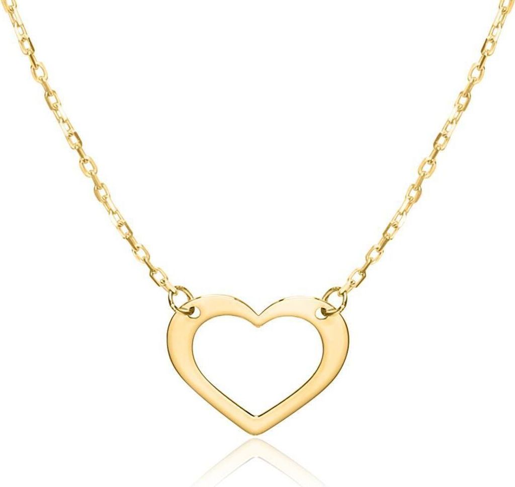 Unique Herzkette für Damen aus 9-karätigem Gold