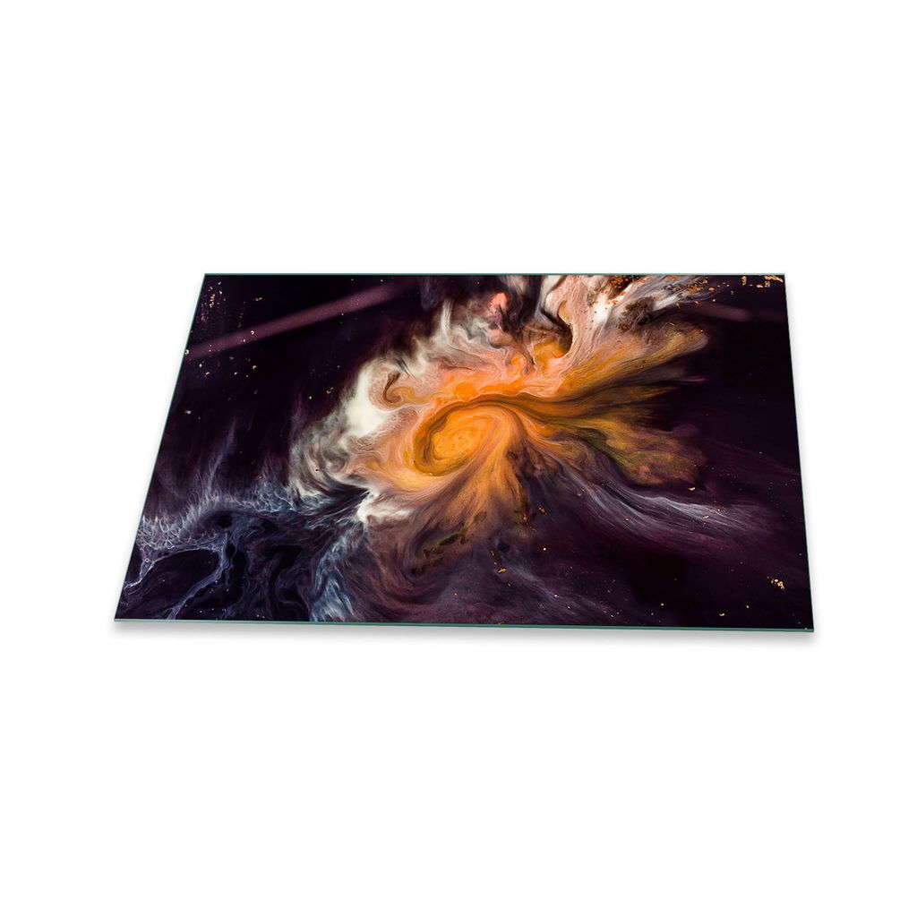 Herdabdeckplatte Glaskeramik 1 Teilig 80x52 Abstrakt Bunt Abdeckung Glas Spritzschutz