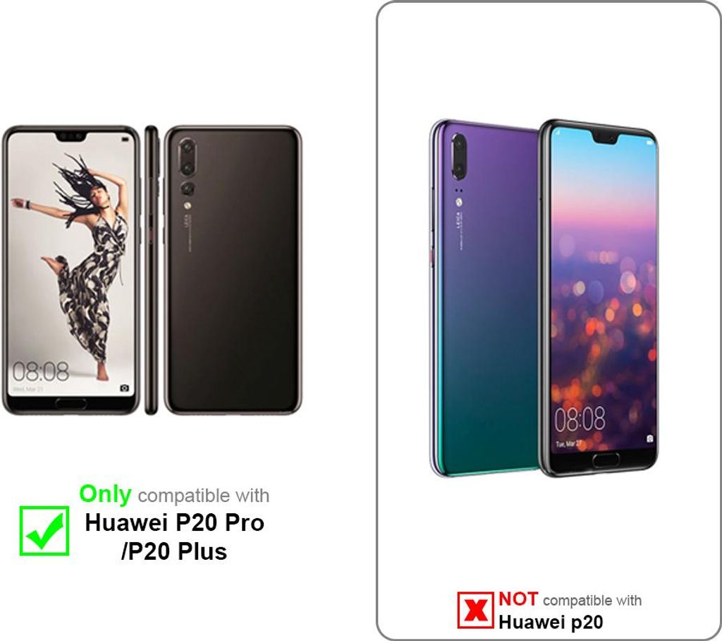 Cadorabo Hülle für Huawei P20 PRO / P20 PLUS Schutzhülle in Rot Handyhülle TPU Silikon Etui Case Cover