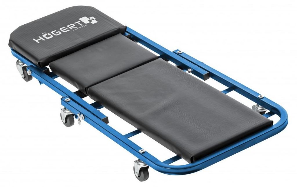 Högert Technik, Werkbank mit 2-in-1-Sitzfunktion, Hocker, Neigungswinkelverstellung, 6 Lenkrollen, Stahlgestell, schadensfreie Polsterung, 150 kg ...