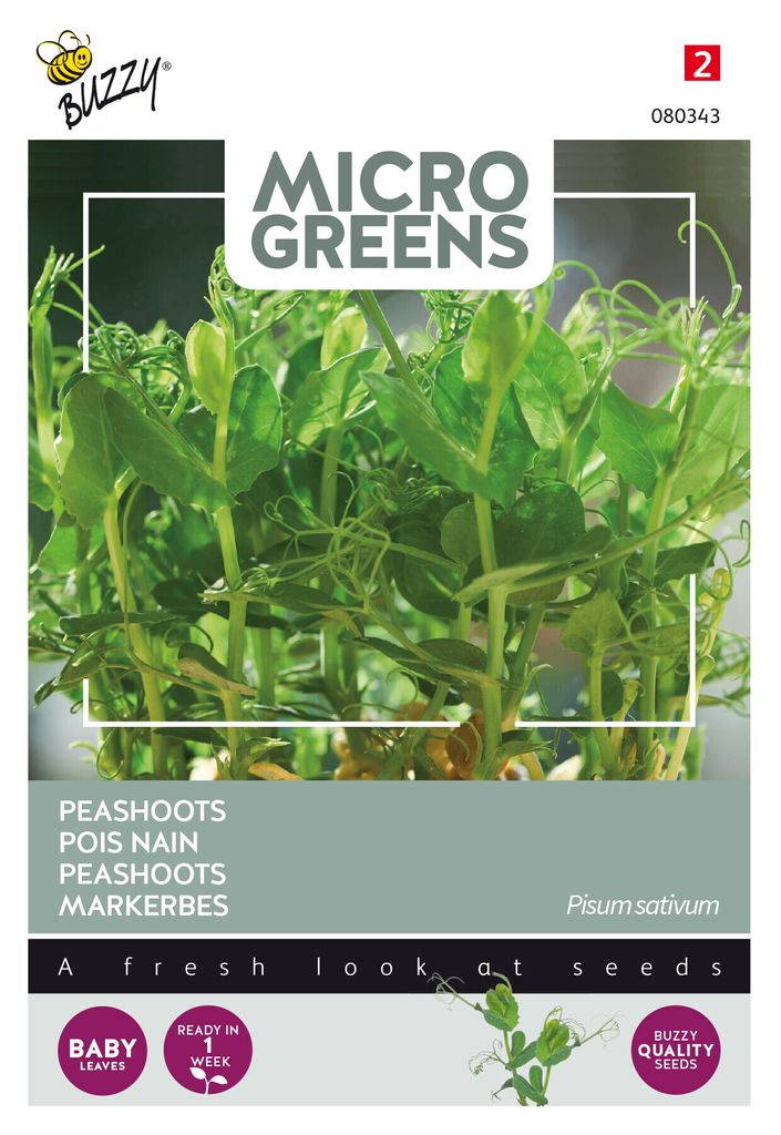 Semienka hrachu Buzzy Microgreens Marker - cca 15 gr | Obrázok produktu 