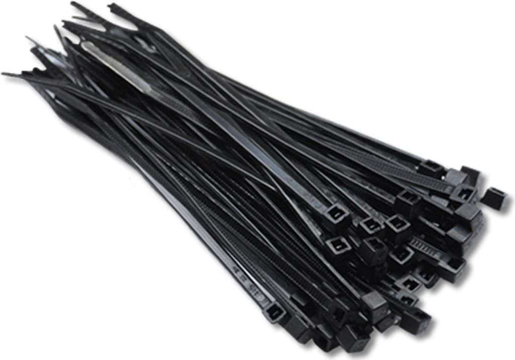 100x Kabelbinder weiss / schwarz, 100mm / 250mm / 450mm / 600mm 9 / 600 mm Schwarz