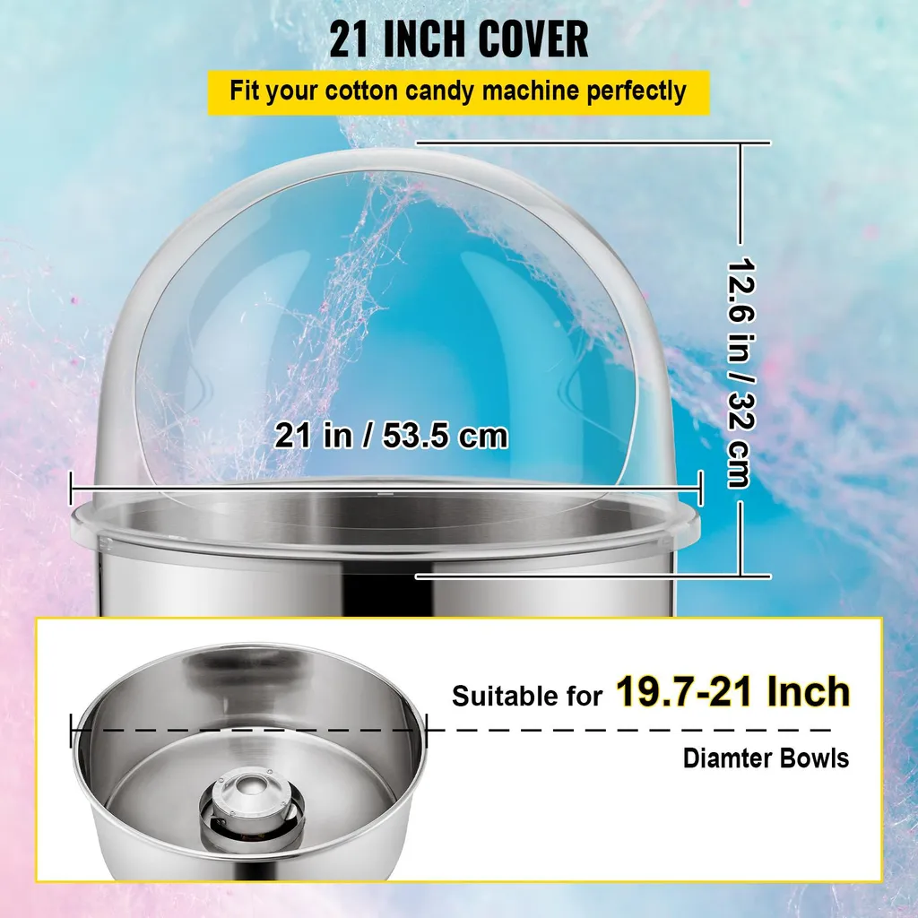 Protection de 52 cm pour Machine à Barbe à Papa : Idéal pour Usage Externe - 3