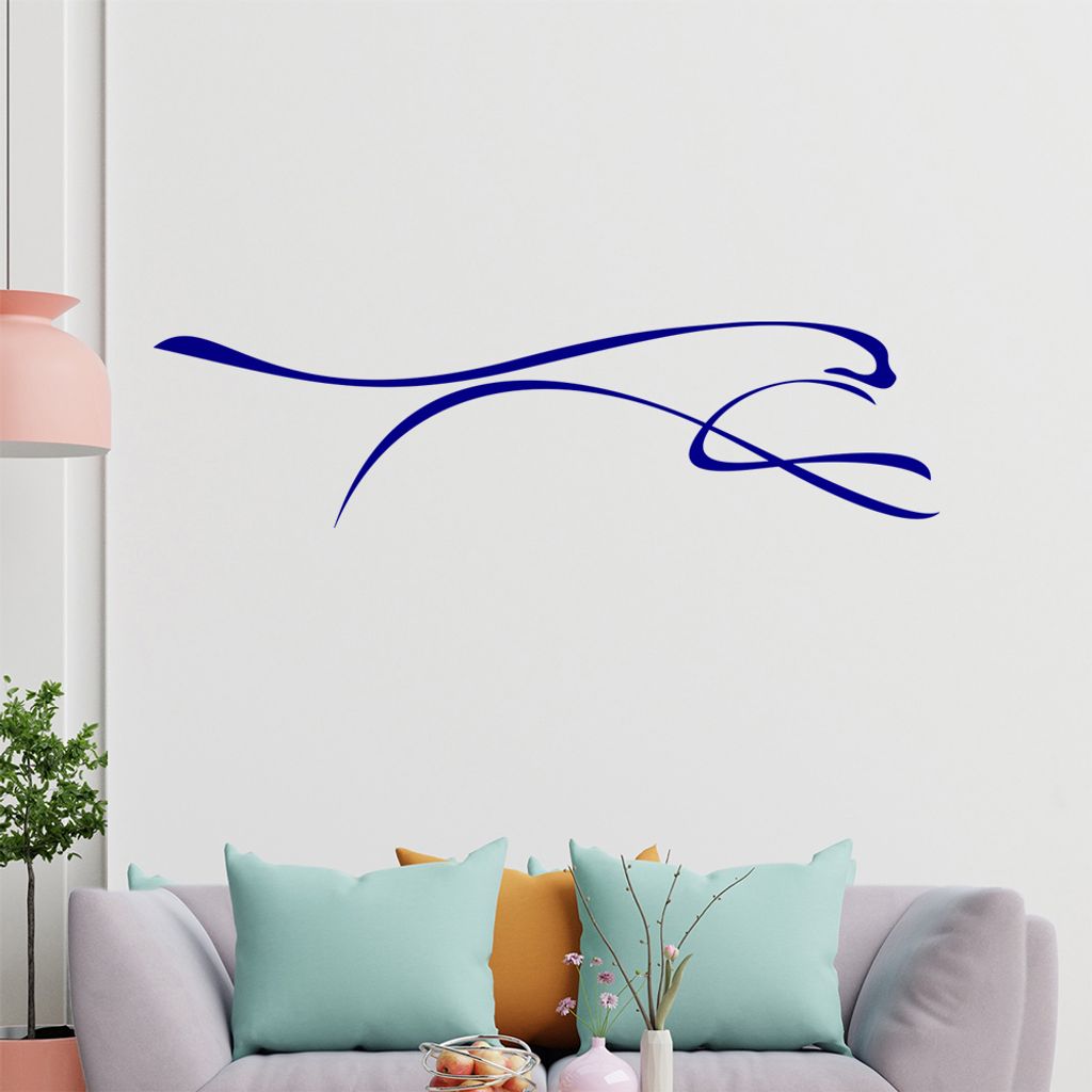Raubkatze Linien Wandtattoo in 6 Größen - Wandaufkleber Wall Sticker - Dekoration, Küche, Wohnzimmer, Schlafzimmer, Badezimmer