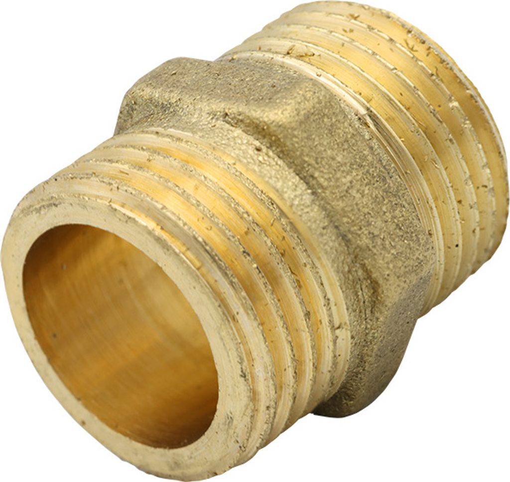 Messing Doppelnippel 1/2 Zoll DN15 Rohrnippel Gewindenippel Rohrverbinder
